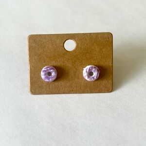 2/$15- Purple Donut Stud Earrings Handmade